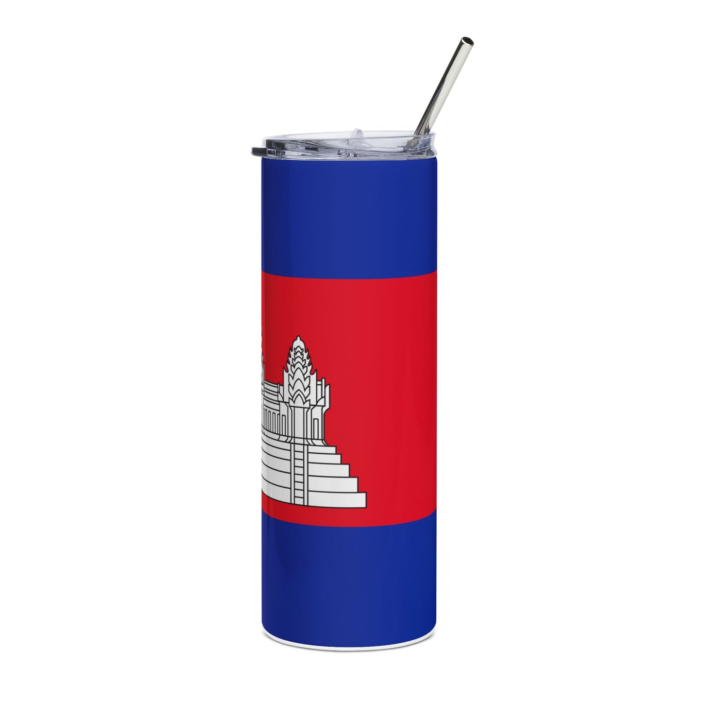 Cambodian Flag Heritage Stainless Steel Tumbler 20oz