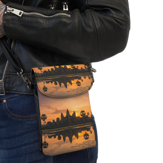 Angkor Wat Mirror Reflection Crossbody Phone Bag