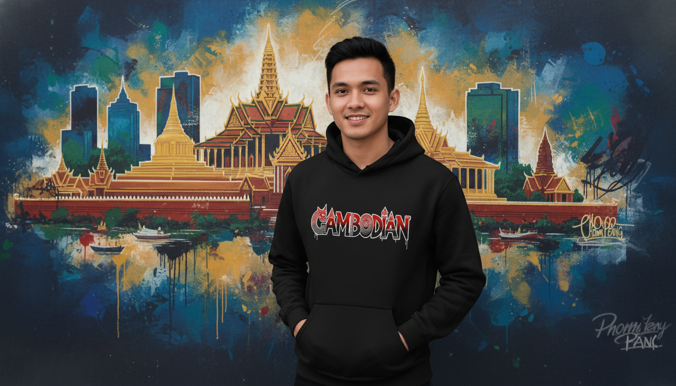 Cambodian Naga Heritage Streetwear Hoodie | Cambodian Men's hoodie A130