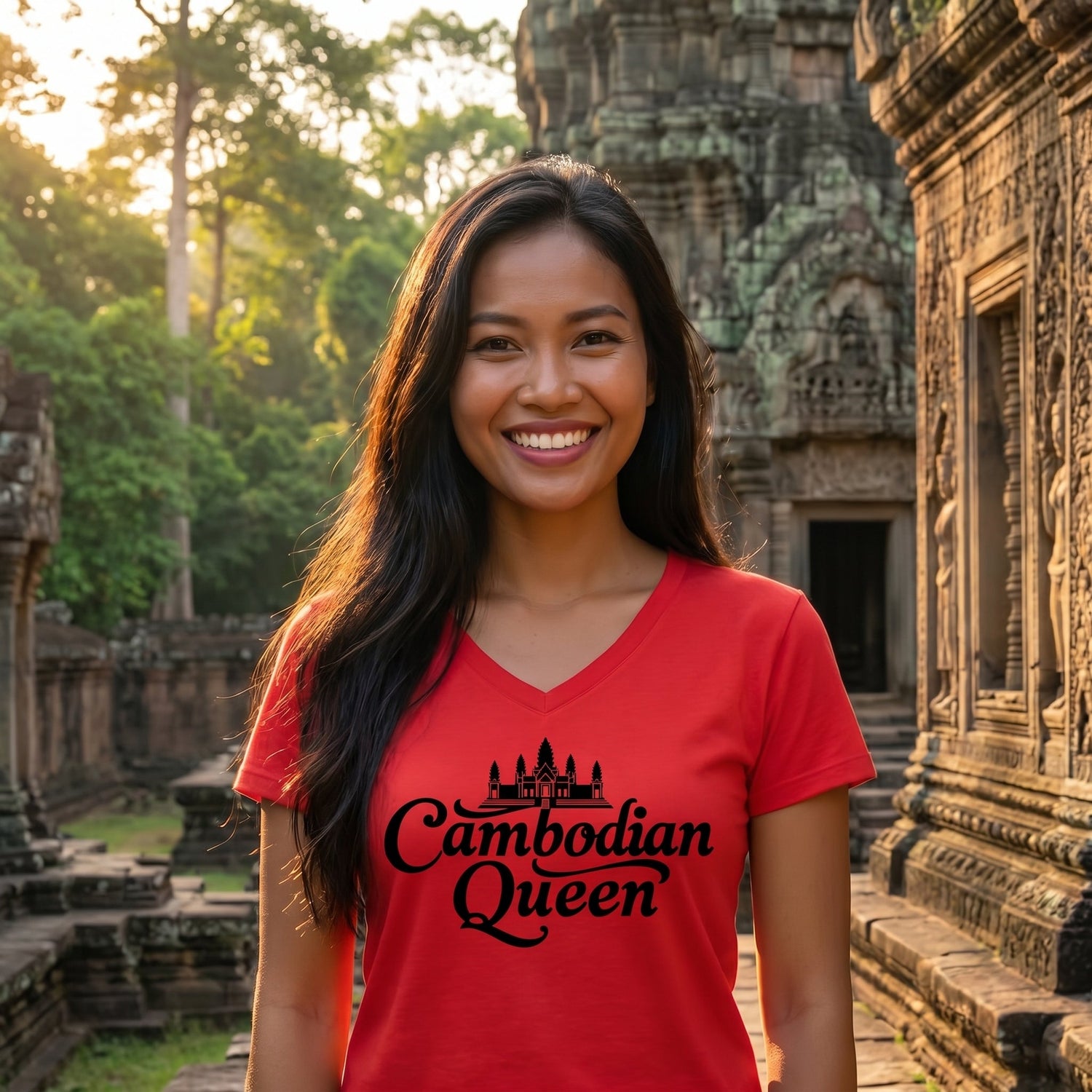 Women's Cambodian V-necks