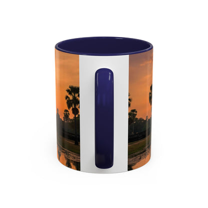 Angkor Wat Sunrise Accent Coffee Mug — Cambodia Temple Travel Photo (11/15oz)