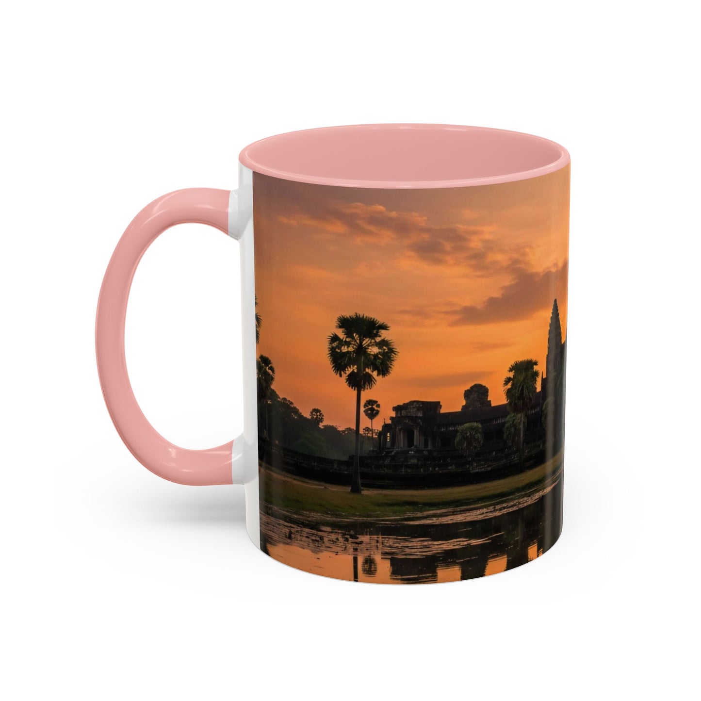 Angkor Wat Sunrise Accent Coffee Mug — Cambodia Temple Travel Photo (11/15oz)