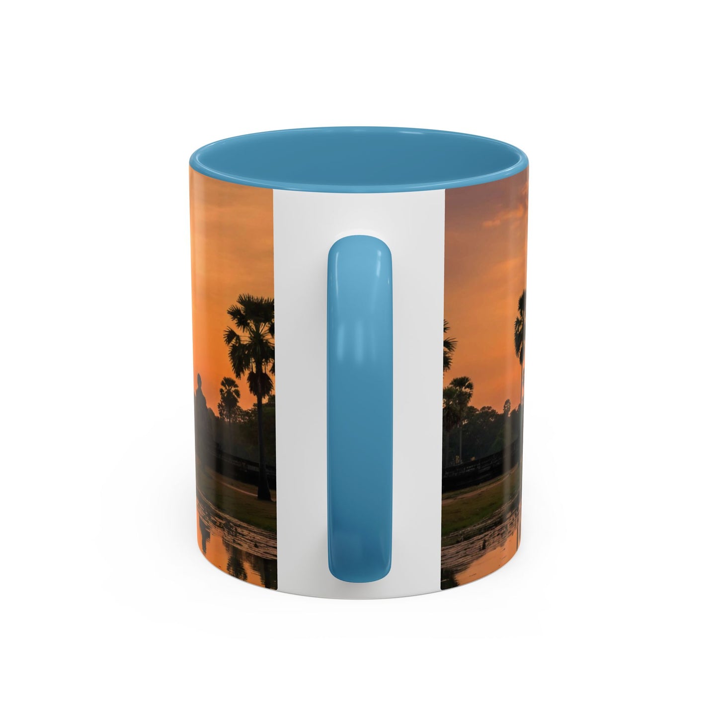Angkor Wat Sunrise Accent Coffee Mug — Cambodia Temple Travel Photo (11/15oz)