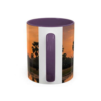 Angkor Wat Sunrise Accent Coffee Mug — Cambodia Temple Travel Photo (11/15oz)