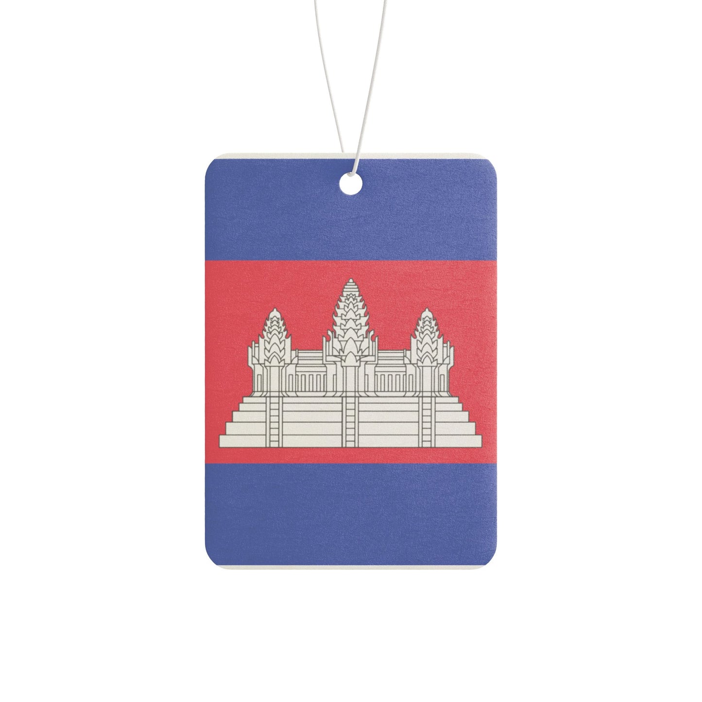 Cambodia Flag Car Air Freshener – Angkor Wat Scented Ornament