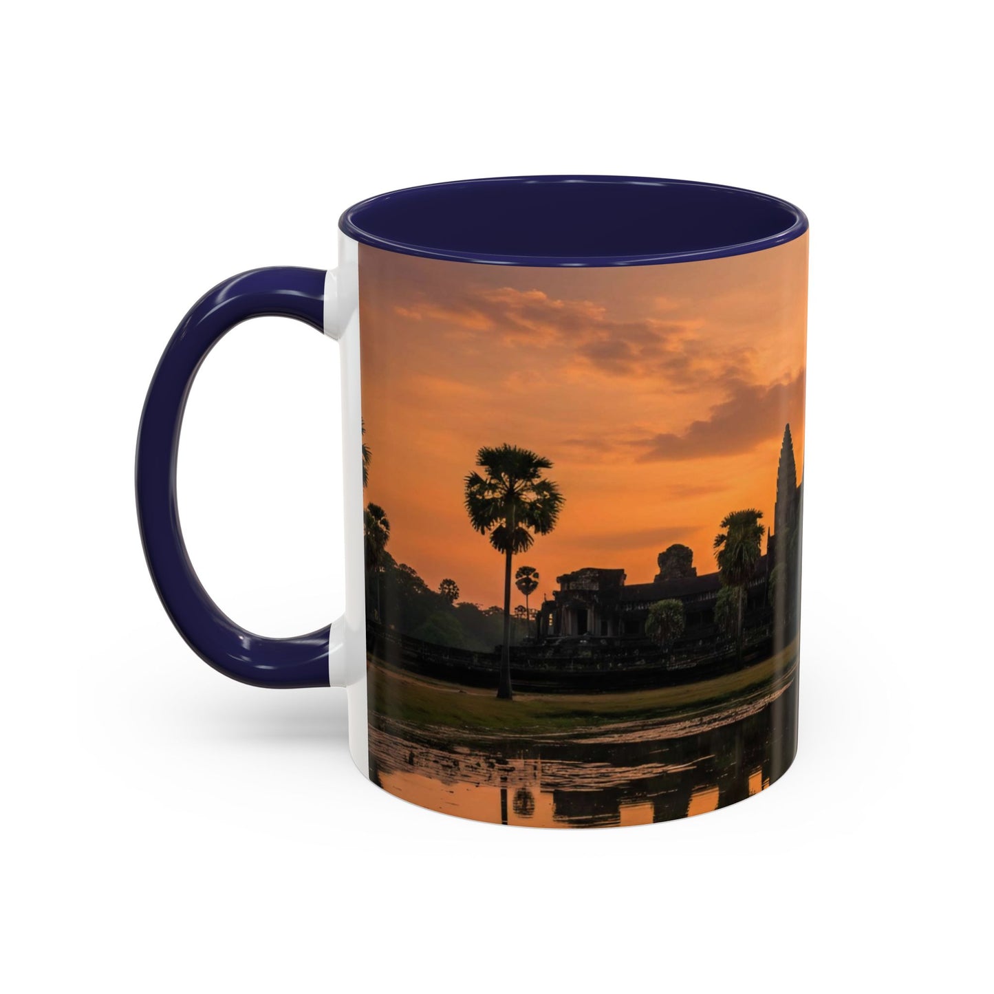 Angkor Wat Sunrise Accent Coffee Mug — Cambodia Temple Travel Photo (11/15oz)