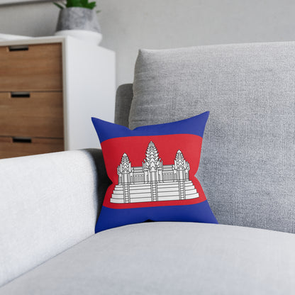 Angkor Heritage Square Throw Pillow