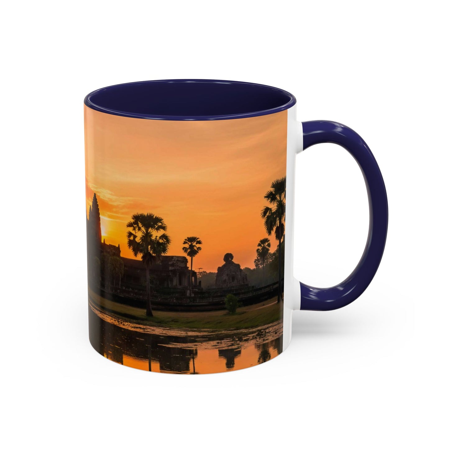 Angkor Wat Sunrise Accent Coffee Mug — Cambodia Temple Travel Photo (11/15oz)