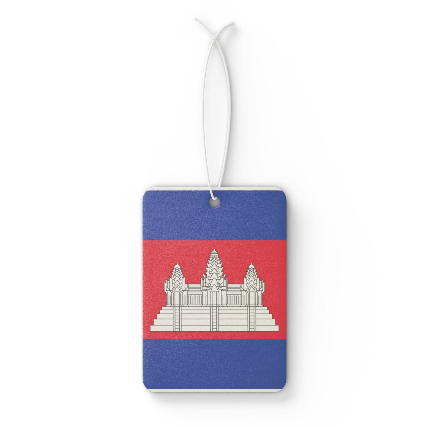 Cambodia Flag Car Air Freshener – Angkor Wat Scented Ornament