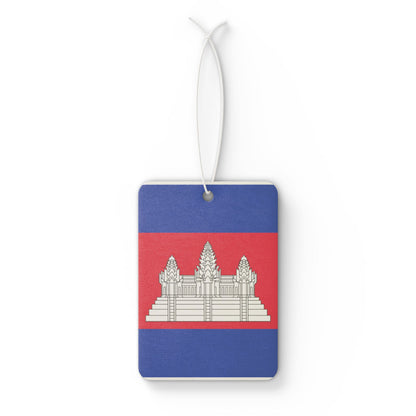 Cambodia Flag Car Air Freshener – Angkor Wat Scented Ornament