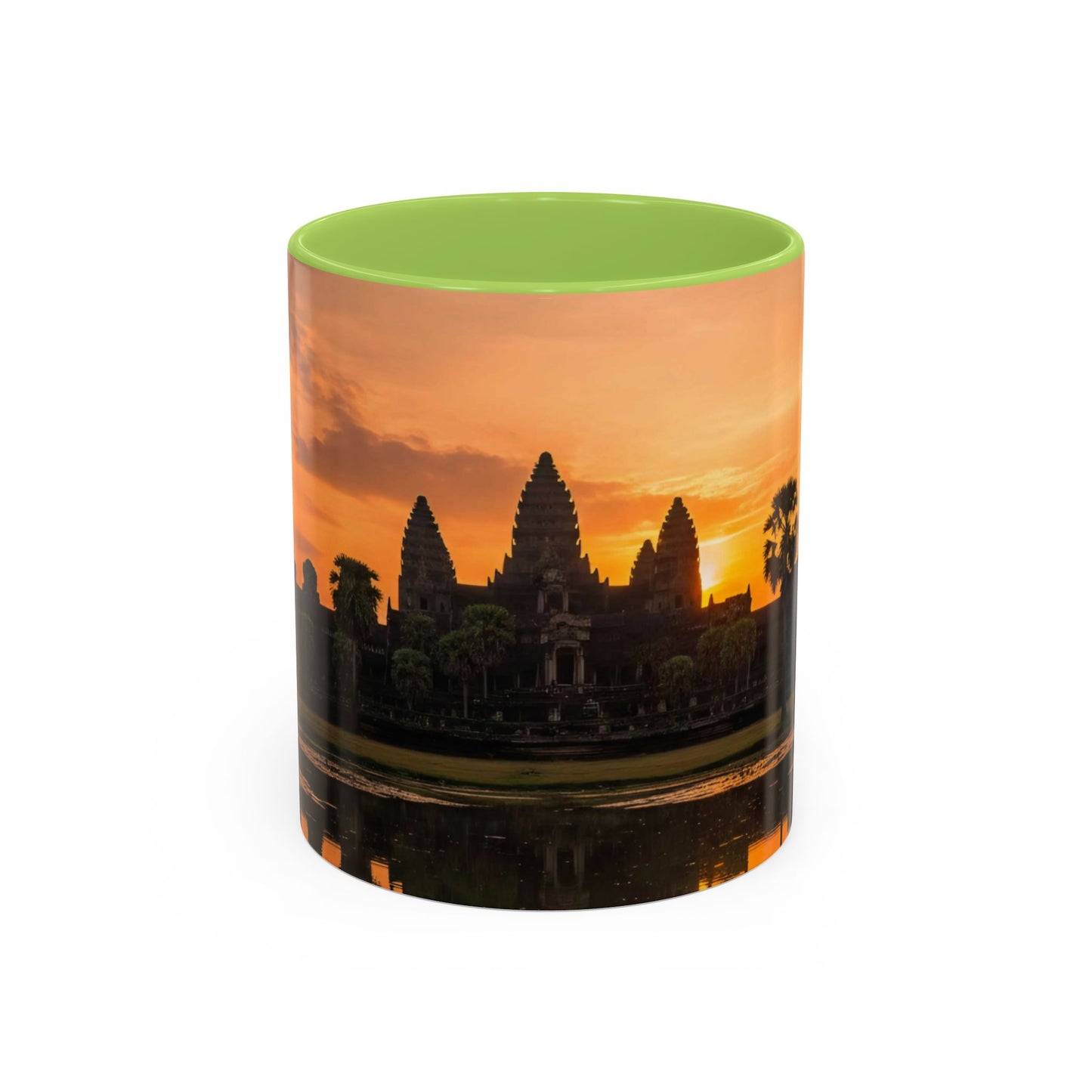 Angkor Wat Sunrise Accent Coffee Mug — Cambodia Temple Travel Photo (11/15oz)