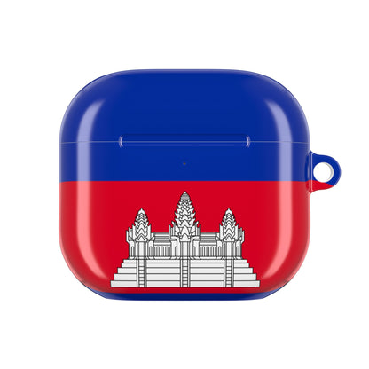Cambodia Flag AirPod Case — Angkor Wat Protective Earbud Cover