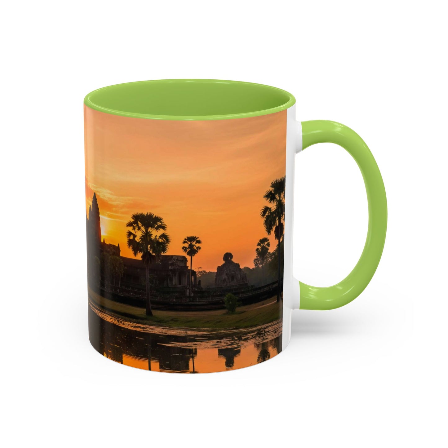 Angkor Wat Sunrise Accent Coffee Mug — Cambodia Temple Travel Photo (11/15oz)