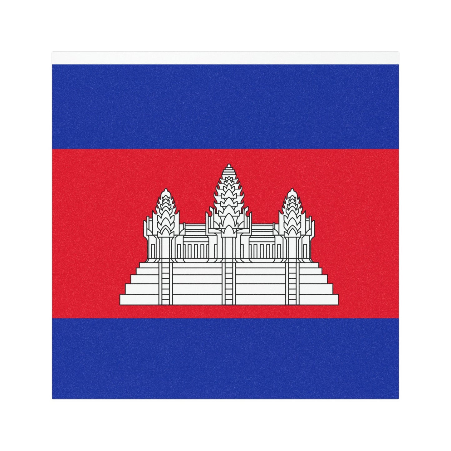 Cambodia Flag Car Magnet — Angkor Wat Design