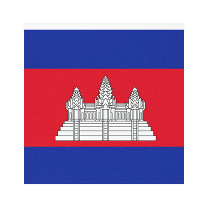 Cambodia Flag Car Magnet — Angkor Wat Design