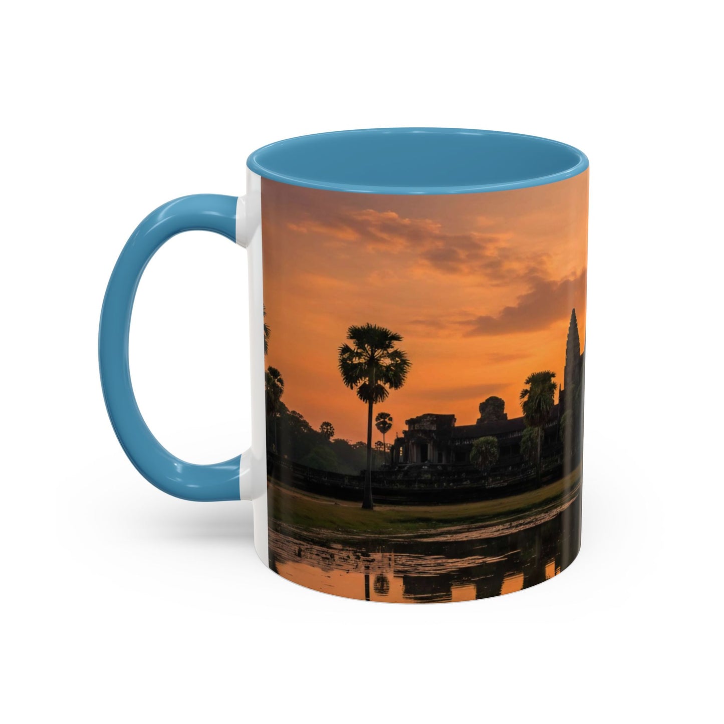 Angkor Wat Sunrise Accent Coffee Mug — Cambodia Temple Travel Photo (11/15oz)