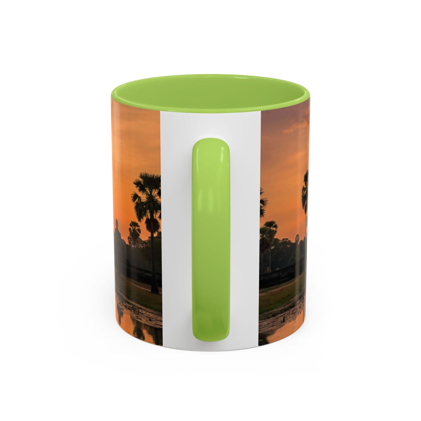 Angkor Wat Sunrise Accent Coffee Mug — Cambodia Temple Travel Photo (11/15oz)