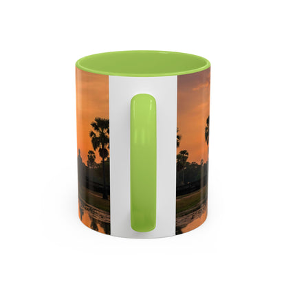 Angkor Wat Sunrise Accent Coffee Mug — Cambodia Temple Travel Photo (11/15oz)
