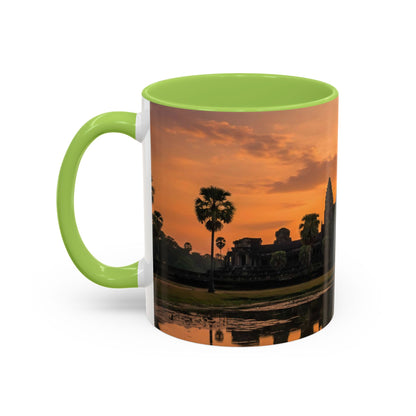 Angkor Wat Sunrise Accent Coffee Mug — Cambodia Temple Travel Photo (11/15oz)