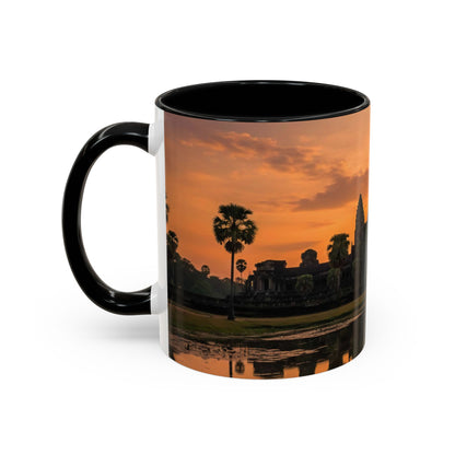 Angkor Wat Sunrise Accent Coffee Mug — Cambodia Temple Travel Photo (11/15oz)