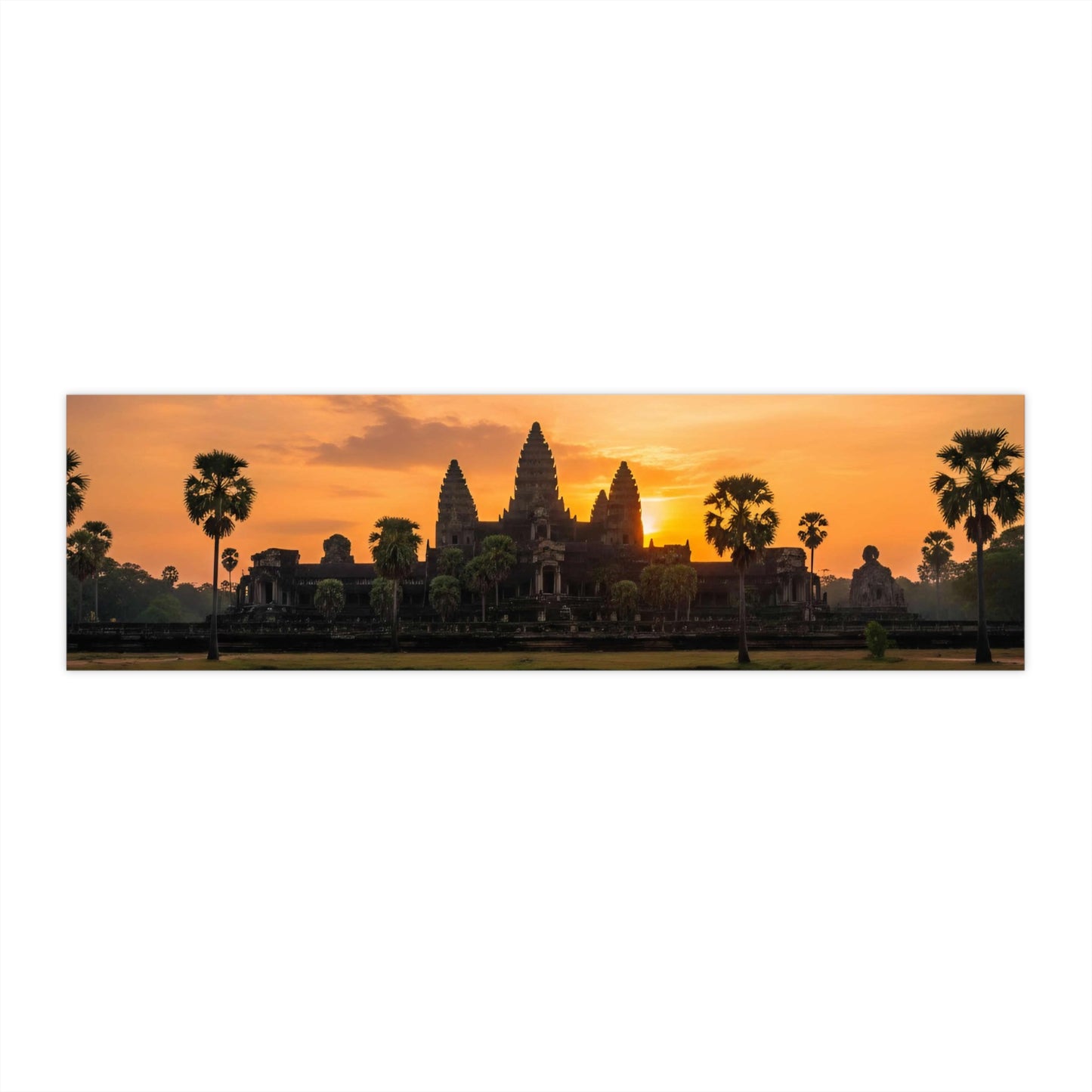 Angkor Sunrise Panoramic Bumper Sticker