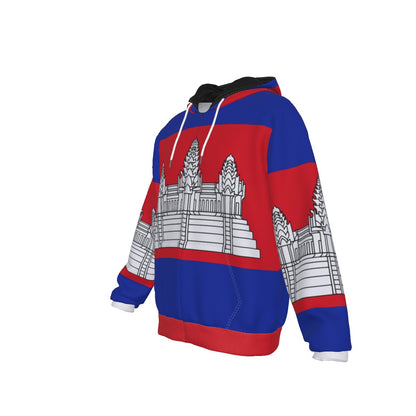 Cambodian Flag Heritage | Premium Full-Zip All-Over Print Hoodie