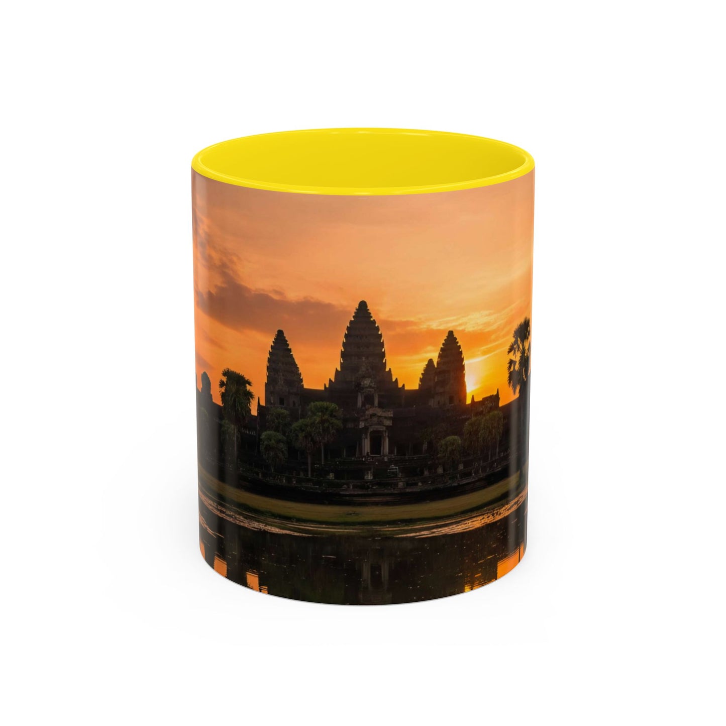Angkor Wat Sunrise Accent Coffee Mug — Cambodia Temple Travel Photo (11/15oz)