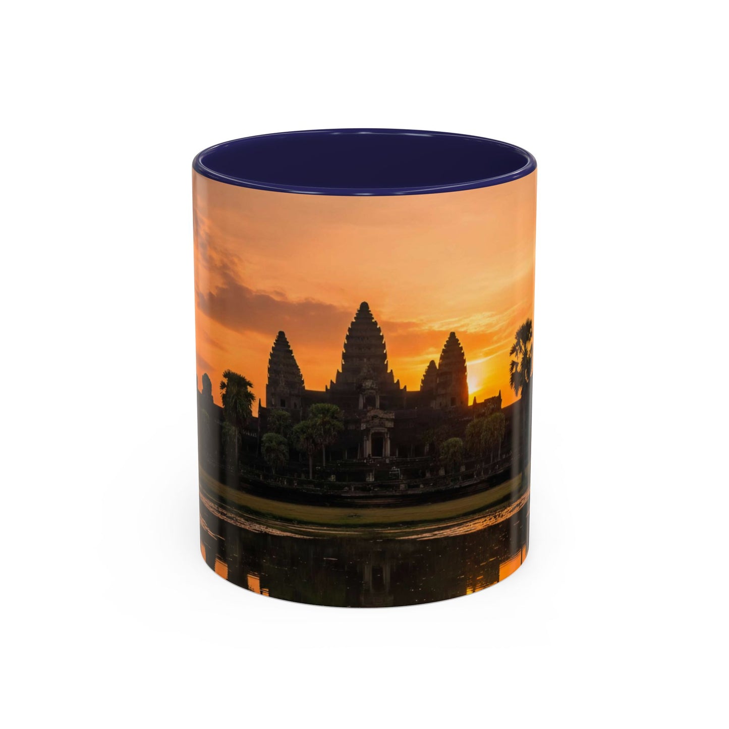 Angkor Wat Sunrise Accent Coffee Mug — Cambodia Temple Travel Photo (11/15oz)