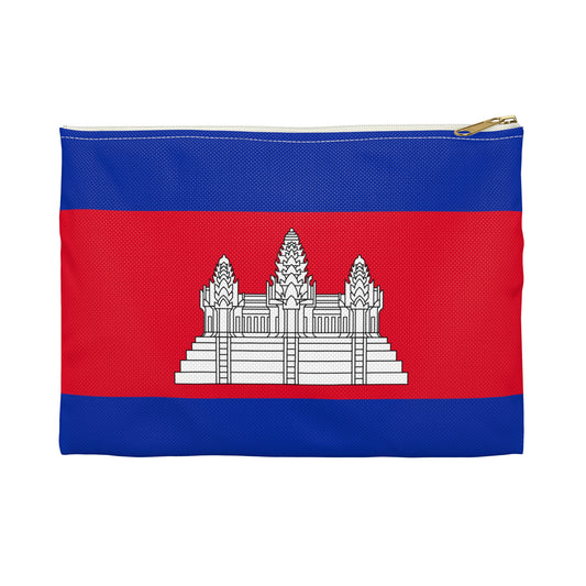 Cambodian Flag Heritage Accessory Pouch