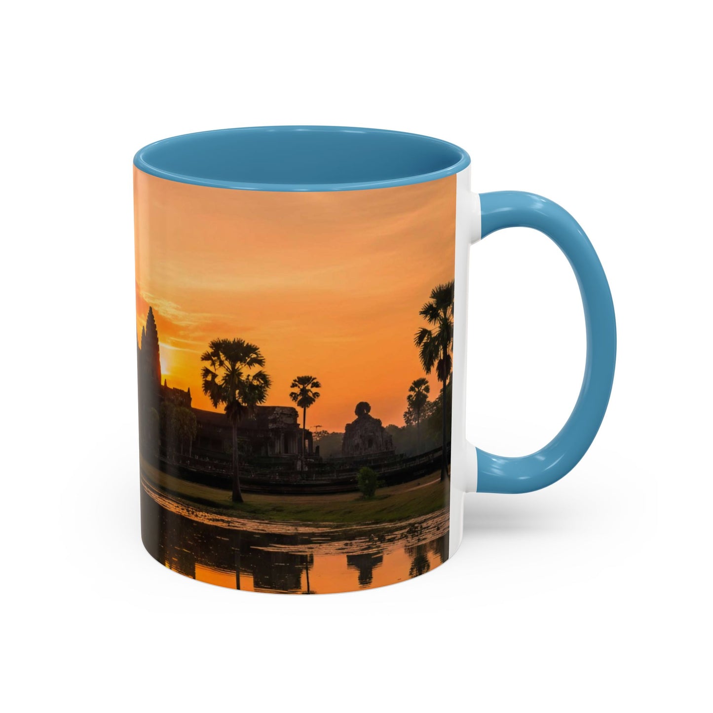 Angkor Wat Sunrise Accent Coffee Mug — Cambodia Temple Travel Photo (11/15oz)
