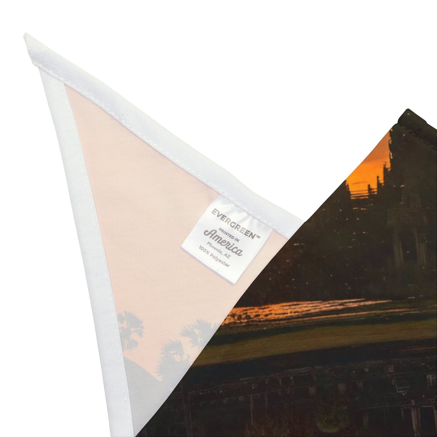 Angkor Wat Sunrise Pet Bandana — Cambodian Temple Travel Scarf for Dogs & Cats