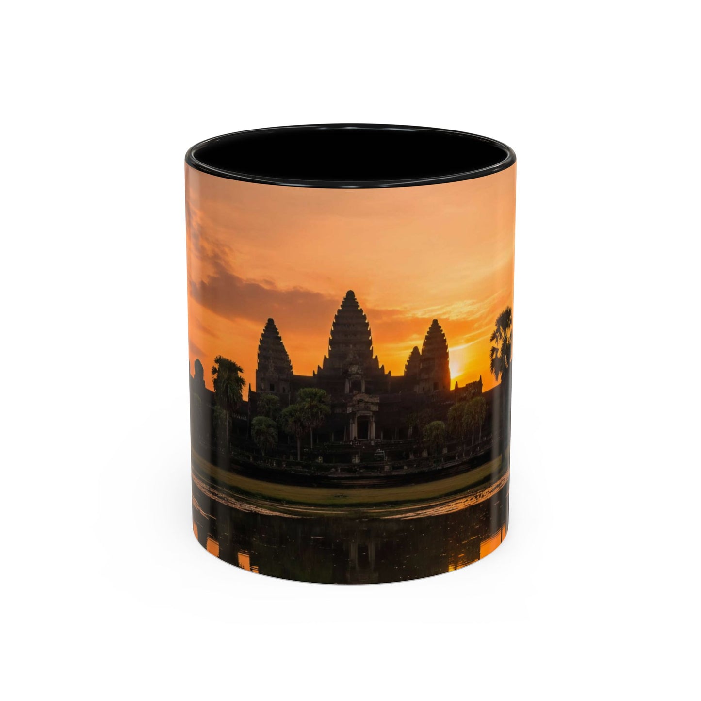 Angkor Wat Sunrise Accent Coffee Mug — Cambodia Temple Travel Photo (11/15oz)