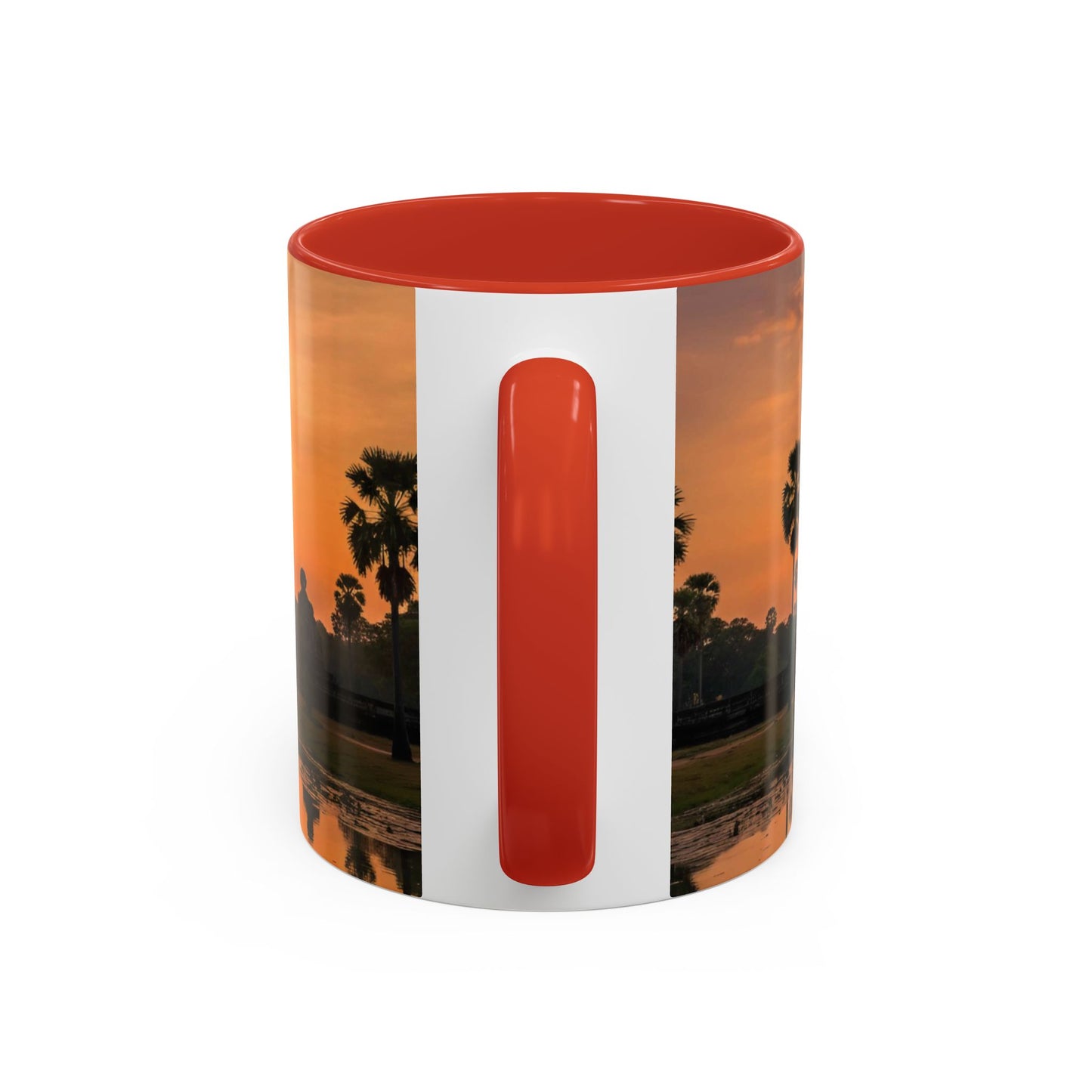 Angkor Wat Sunrise Accent Coffee Mug — Cambodia Temple Travel Photo (11/15oz)