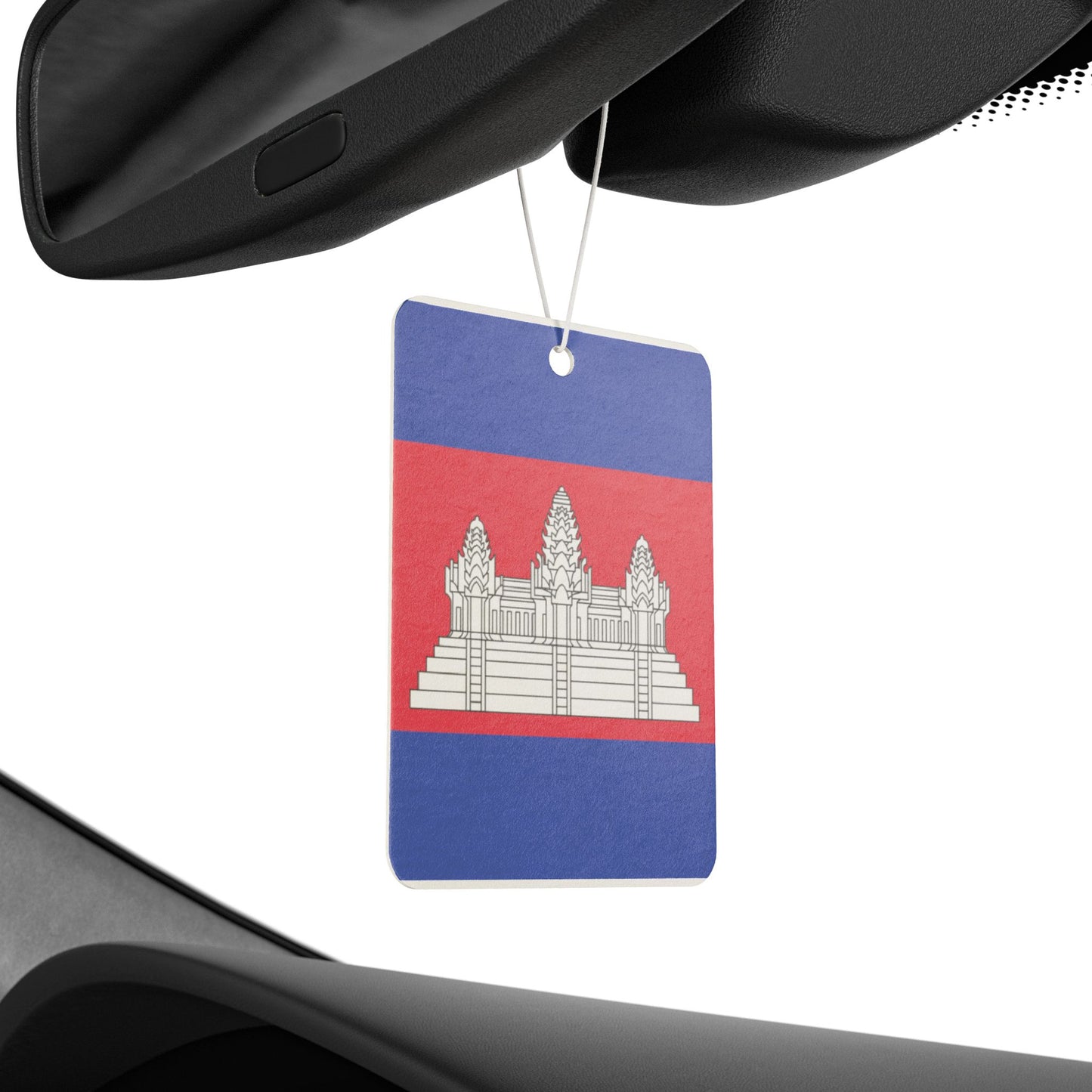 Cambodia Flag Car Air Freshener – Angkor Wat Scented Ornament