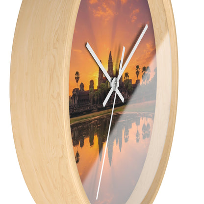 Angkor Wat Golden Sunrise Wall Clock