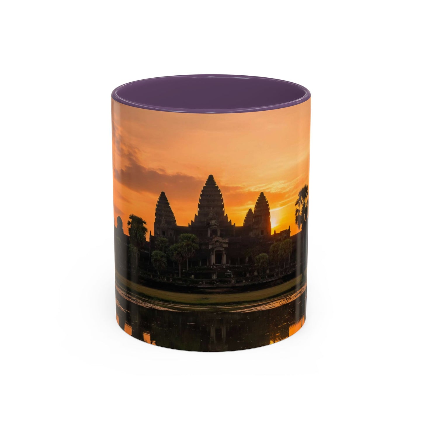 Angkor Wat Sunrise Accent Coffee Mug — Cambodia Temple Travel Photo (11/15oz)
