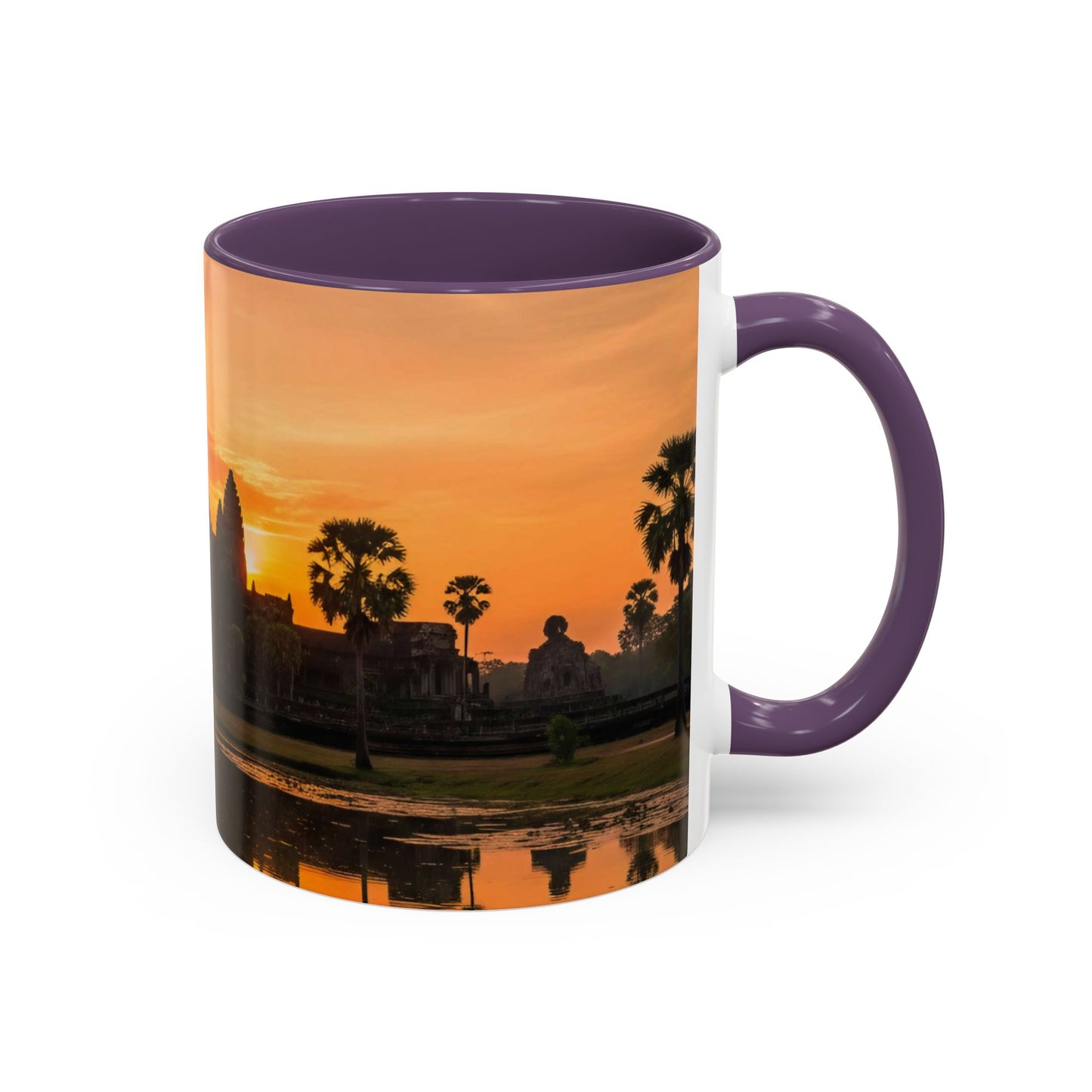 Angkor Wat Sunrise Accent Coffee Mug — Cambodia Temple Travel Photo (11/15oz)