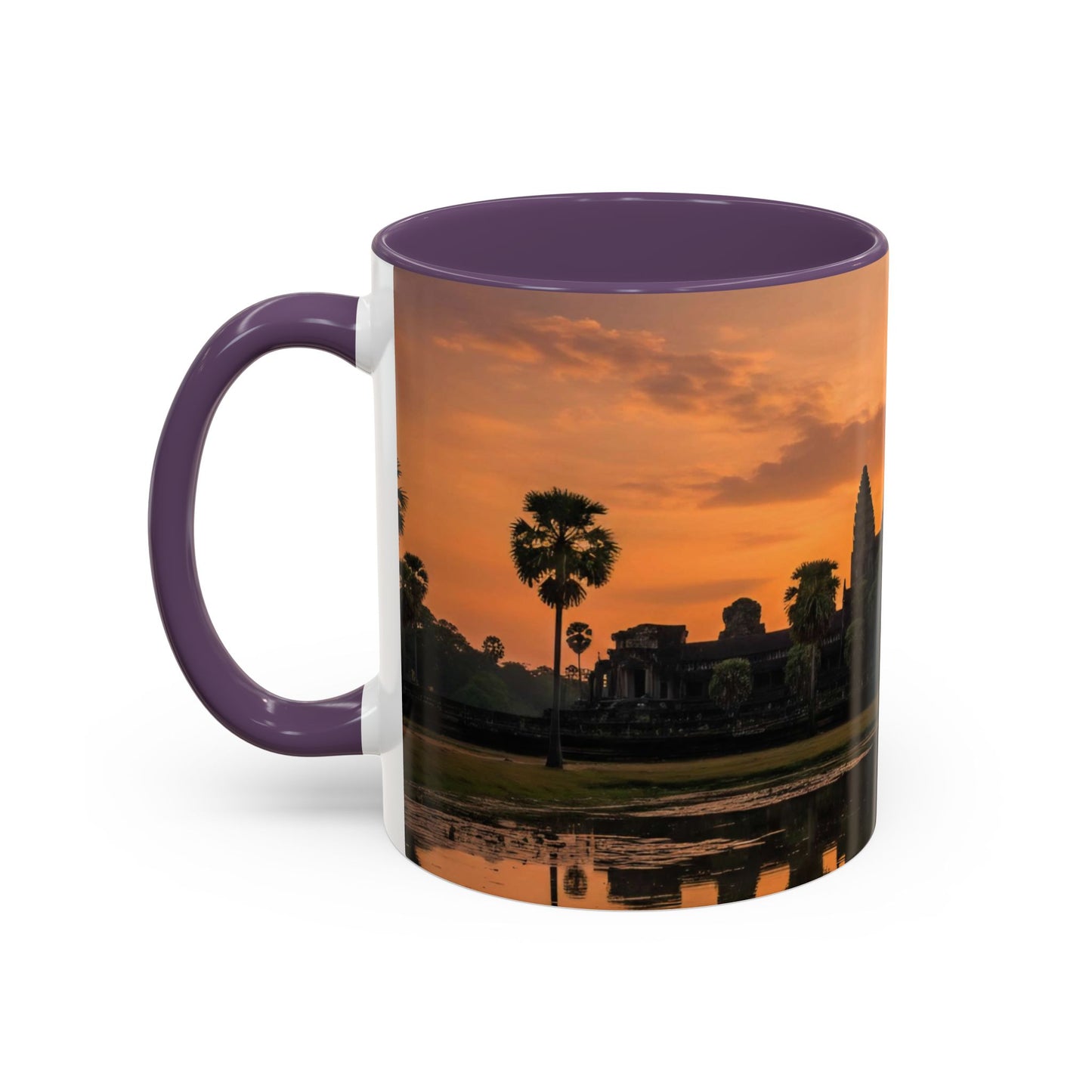 Angkor Wat Sunrise Accent Coffee Mug — Cambodia Temple Travel Photo (11/15oz)