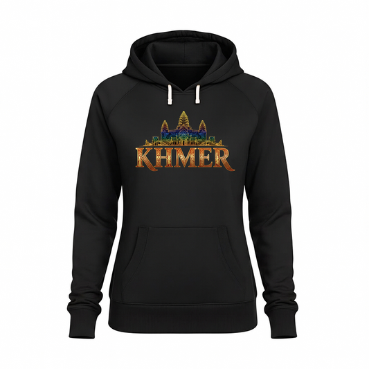Angkor Wat Prism Heritage Hoodie – Premium Black & Iridescent Gold Edition