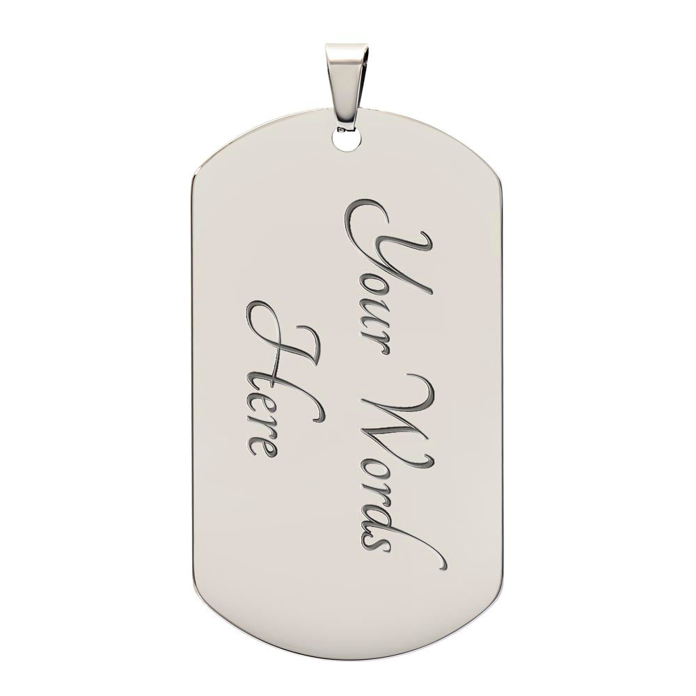 Cambodia Flag Heritage Dog Tag Necklace
